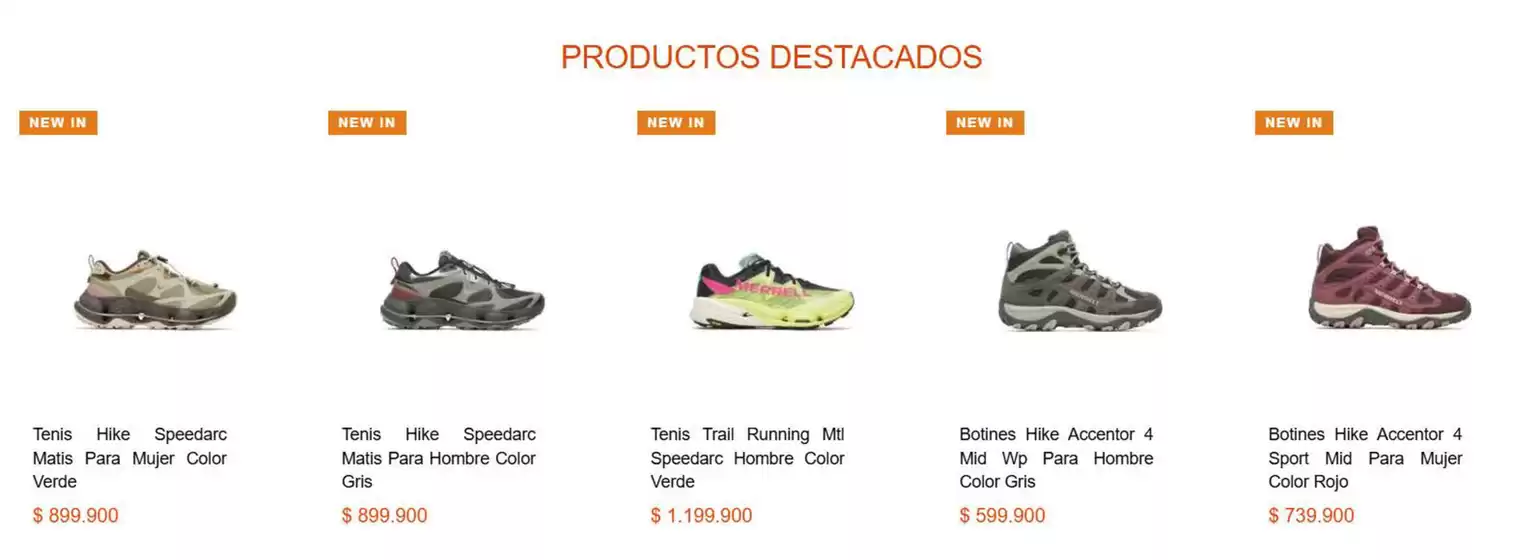 Catálogo Merrell | Productos Destacados | 2026-09-09T00:00:00.000Z - 2026-09-20T00:00:00.000Z