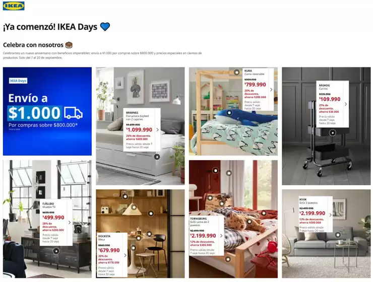 Catálogo Ikea en Remedios | Ya comenzó, IKEA Days | 2026-09-09T00:00:00.000Z - 2026-09-20T00:00:00.000Z