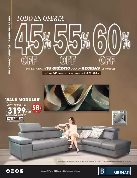Catálogo Brunati | Aprovecha el 45%, 55% y 60% OFF en todo nuestro catálogo | 2026-09-09T00:00:00.000Z - 2026-09-14T00:00:00.000Z