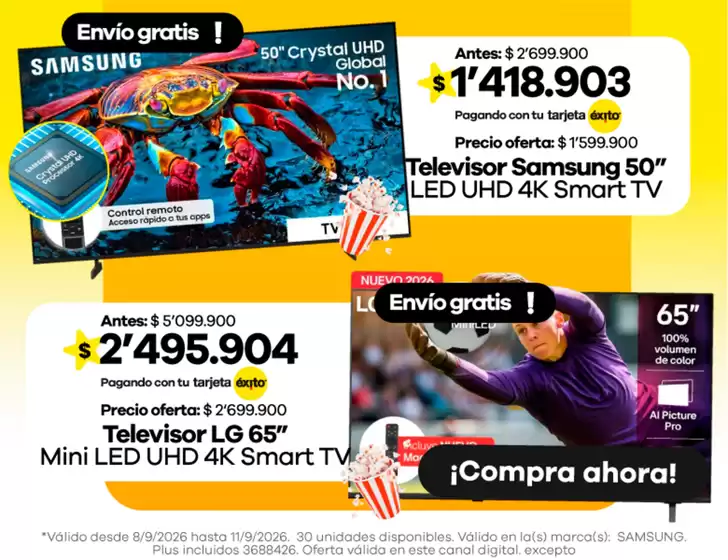 Catálogo Éxito | Descuentos y promociones | 2026-09-08T00:00:00.000Z - 2026-09-11T00:00:00.000Z