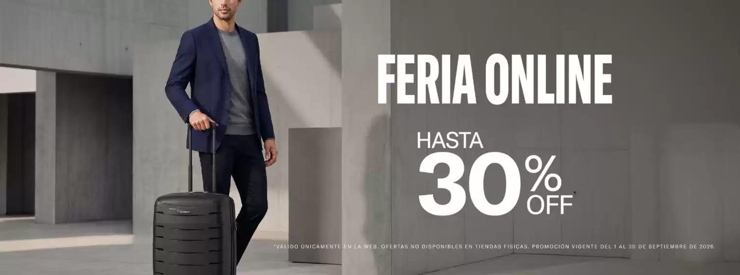 Catálogo Samsonite | Hasta 30% OFF | 2026-09-09T00:00:00.000Z - 2026-09-30T00:00:00.000Z