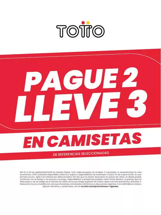 Catálogo Totto | Ofertas principales para todos los clientes | 2026-09-10T00:00:00.000Z - 2026-09-30T00:00:00.000Z