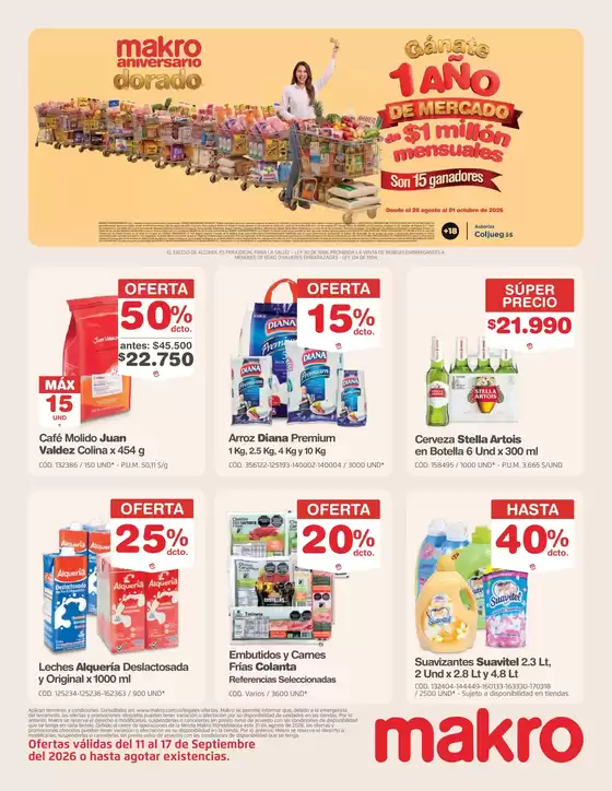 Catálogo Makro | Makro Aniversario Dorado | 2026-09-11T00:00:00.000Z - 2026-09-17T00:00:00.000Z