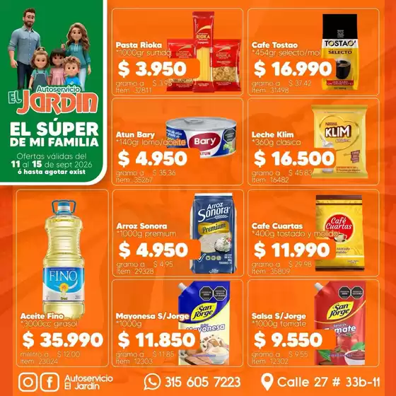 Catálogo Autoservicio El Jardín | Ofertas Autoservicio El Jardín | 2026-09-11T00:00:00.000Z - 2026-09-15T00:00:00.000Z