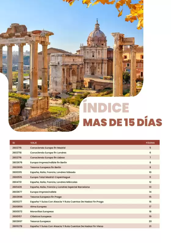 Catálogo EuropaMundo | Circuitos más de 15 días | 2026-01-01T00:00:00.000Z - 2026-12-31T00:00:00.000Z