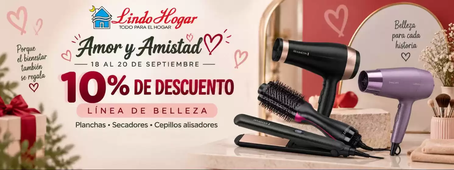 Catálogo Lindo Hogar | Amor y Amistad 10% OFF, Gana un bono de $120.000 en Crepes & Waffles | 2026-09-16T00:00:00.000Z - 2026-09-20T00:00:00.000Z