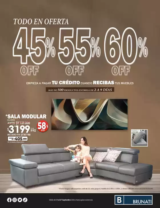 Catálogo Brunati | Todo en Oferta 45% , 55% y 60% OFF | 2026-09-16T00:00:00.000Z - 2026-09-27T00:00:00.000Z