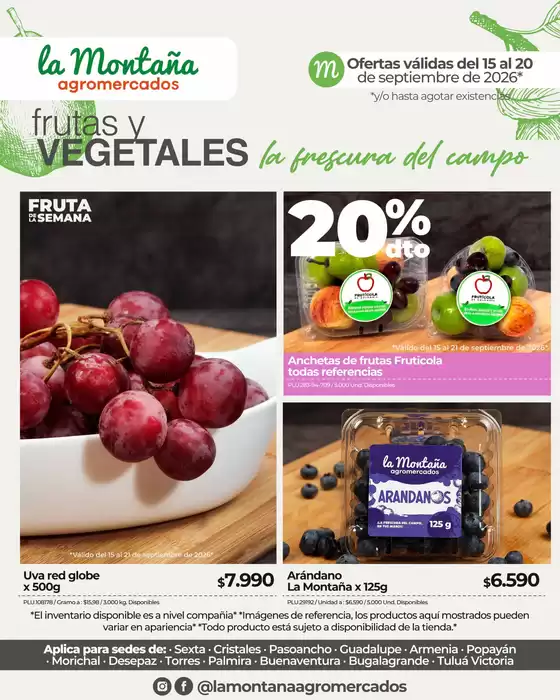 Catálogo La Montaña agromercados | Aprovecha descuentos y precios especiales | 2026-09-16T00:00:00.000Z - 2026-09-20T00:00:00.000Z
