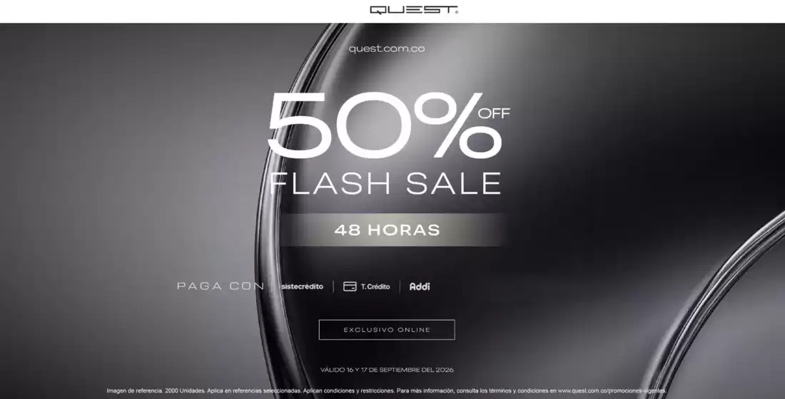 Catálogo Quest | Flash Sale 50% OFF | 2026-09-16T00:00:00.000Z - 2026-09-17T00:00:00.000Z