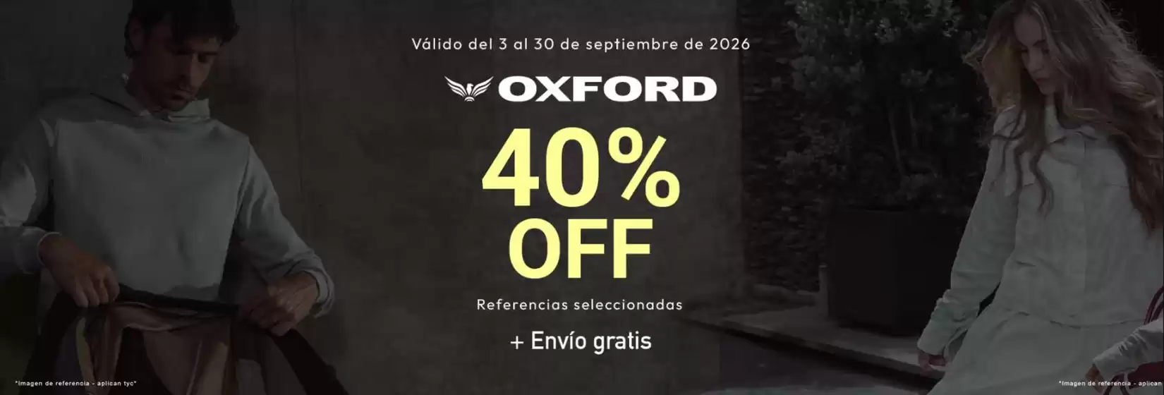 Catálogo Escape en Bogotá | Oxford 40% OFF Ref.Selecci. + Envío gratis | 2026-09-17T00:00:00.000Z - 2026-09-30T00:00:00.000Z