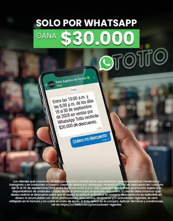 Catálogo Totto | Ofertas principales y descuentos | 2026-09-16T00:00:00.000Z - 2026-09-30T00:00:00.000Z