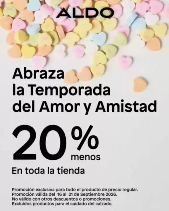 Catálogo Aldo en Tocancipá | Amor y Amistad 20% OFF en toda la tienda | 2026-09-17T00:00:00.000Z - 2026-09-21T00:00:00.000Z