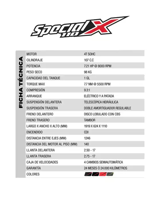 Catálogo AKT en Floridablanca | Ficha tecnica special x 110 | 2026-09-17T00:00:00.000Z - 2026-10-01T00:00:00.000Z