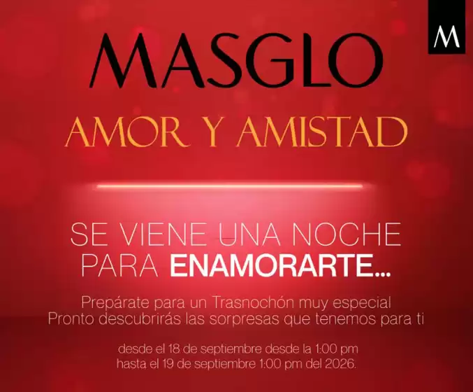 Catálogo Masglo | Amor y Amistad | 2026-09-18T00:00:00.000Z - 2026-09-19T00:00:00.000Z