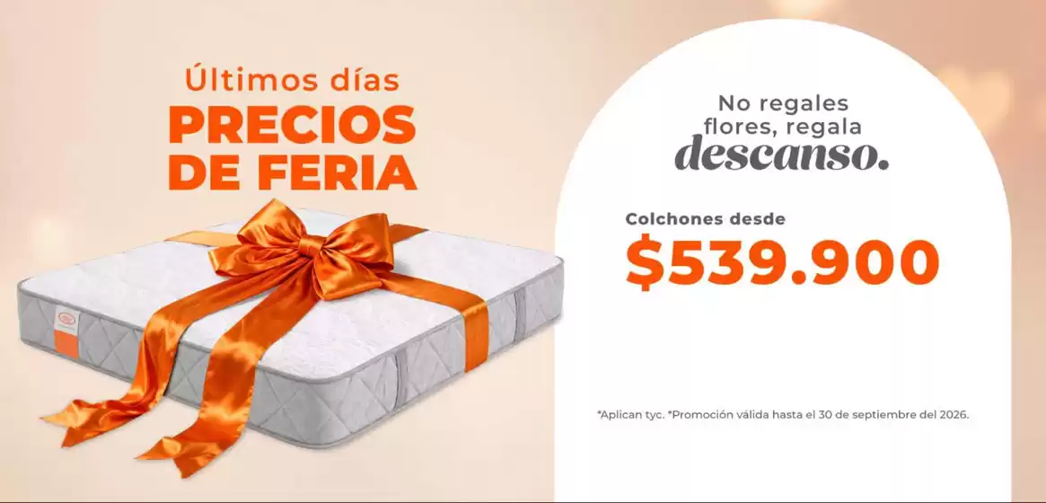 Catálogo Colchones Romance Relax | Colchones desde $539.900 | 2026-09-18T00:00:00.000Z - 2026-09-30T00:00:00.000Z