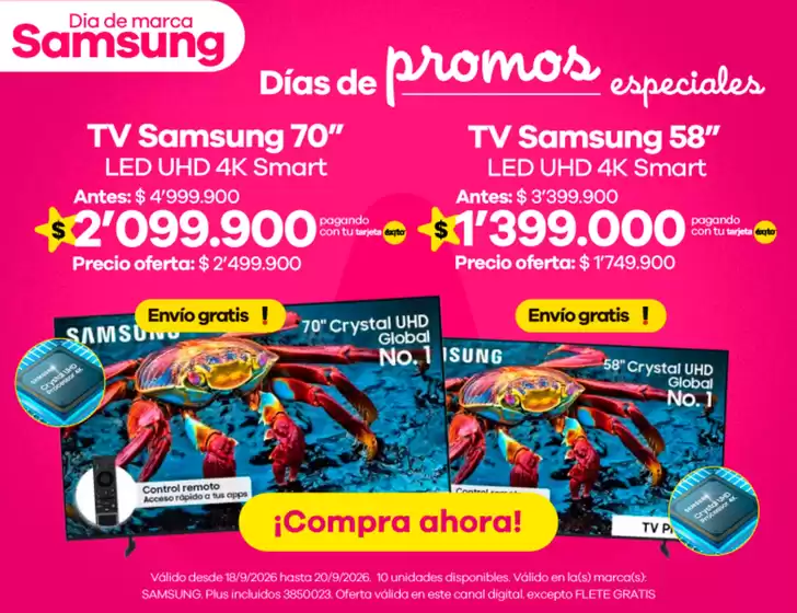 Catálogo Éxito | Ofertas exclusivas para nuestros clientes | 2026-09-18T00:00:00.000Z - 2026-09-20T00:00:00.000Z