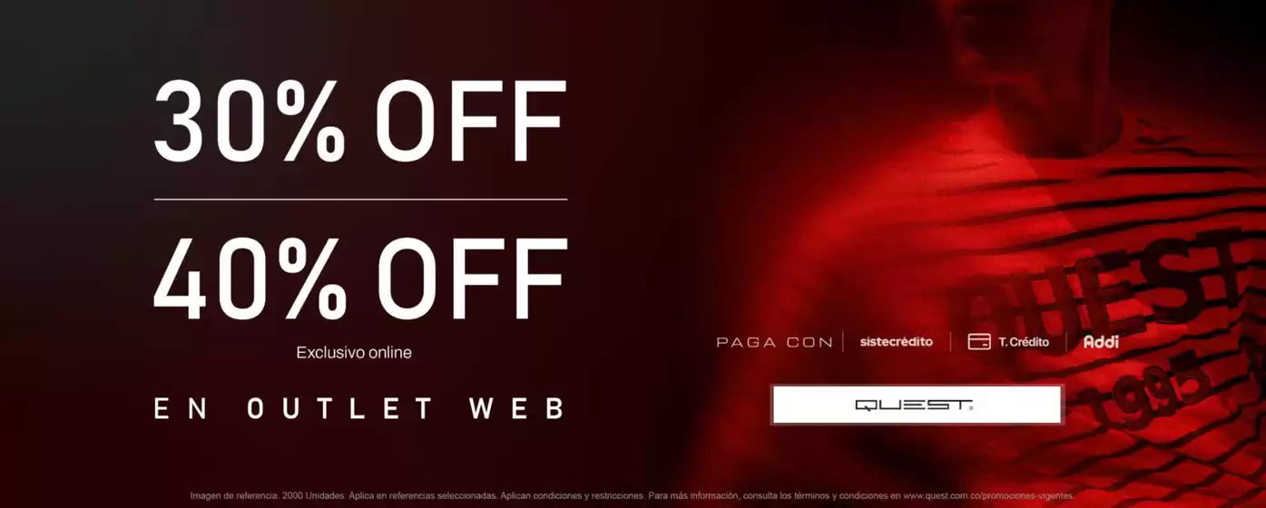 Catálogo Quest | 30% y 40% OFF en outlet web | 2026-09-21T00:00:00.000Z - 2026-09-30T00:00:00.000Z