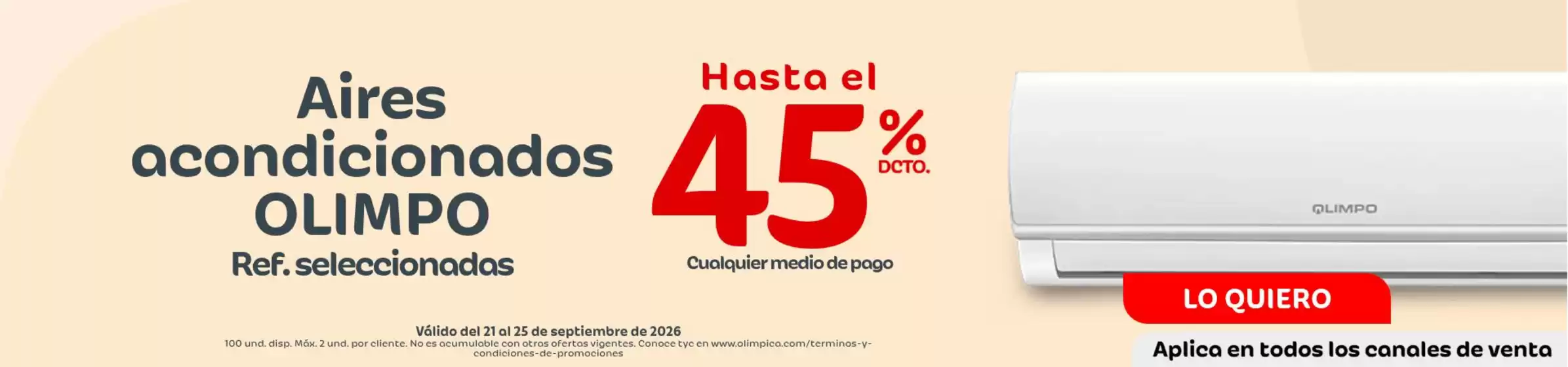 Catálogo Olímpica en Ebéjico | Grandes descuentos en productos seleccionados | 2026-09-21T00:00:00.000Z - 2026-09-25T00:00:00.000Z