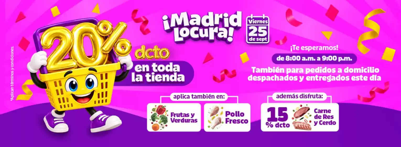 Catálogo Mercado Madrid | 20% Dcto en toda la tienda | 2026-09-22T00:00:00.000Z - 2026-09-25T00:00:00.000Z