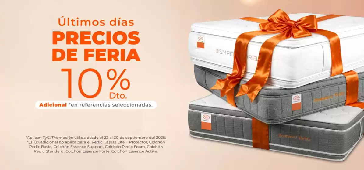 Catálogo Colchones Romance Relax | Últimos días Precios de Feria 10% Dto | 2026-09-23T00:00:00.000Z - 2026-09-30T00:00:00.000Z