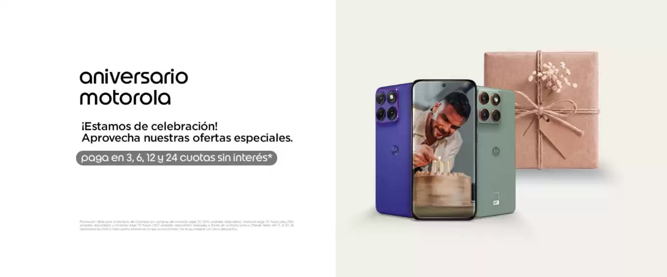 Catálogo Motorola | Paga en 3, 6, 12 y 24 cuotas sin interés* | 2026-09-24T00:00:00.000Z - 2026-09-30T00:00:00.000Z