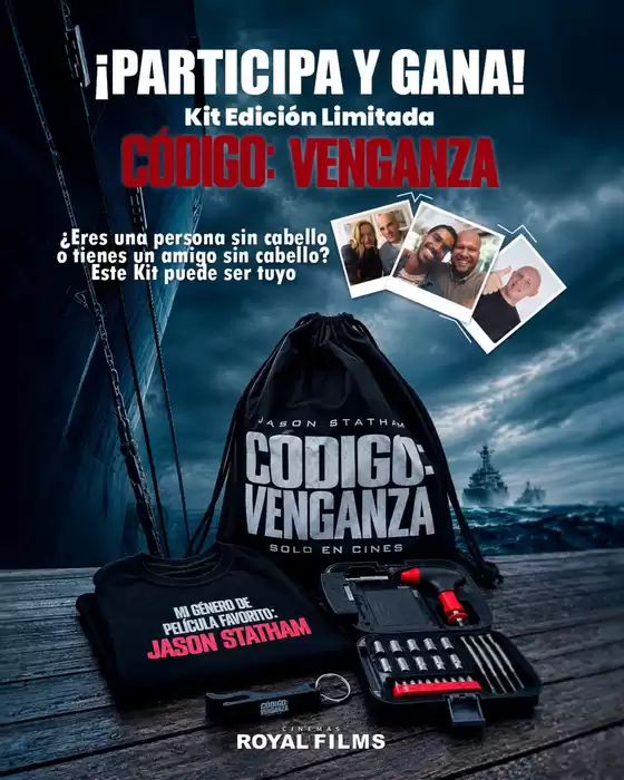 Catálogo Royal Films | Gánate Este Espectacular Kit de Código: VENGANZA | 2026-09-25T00:00:00.000Z - 2026-09-30T00:00:00.000Z