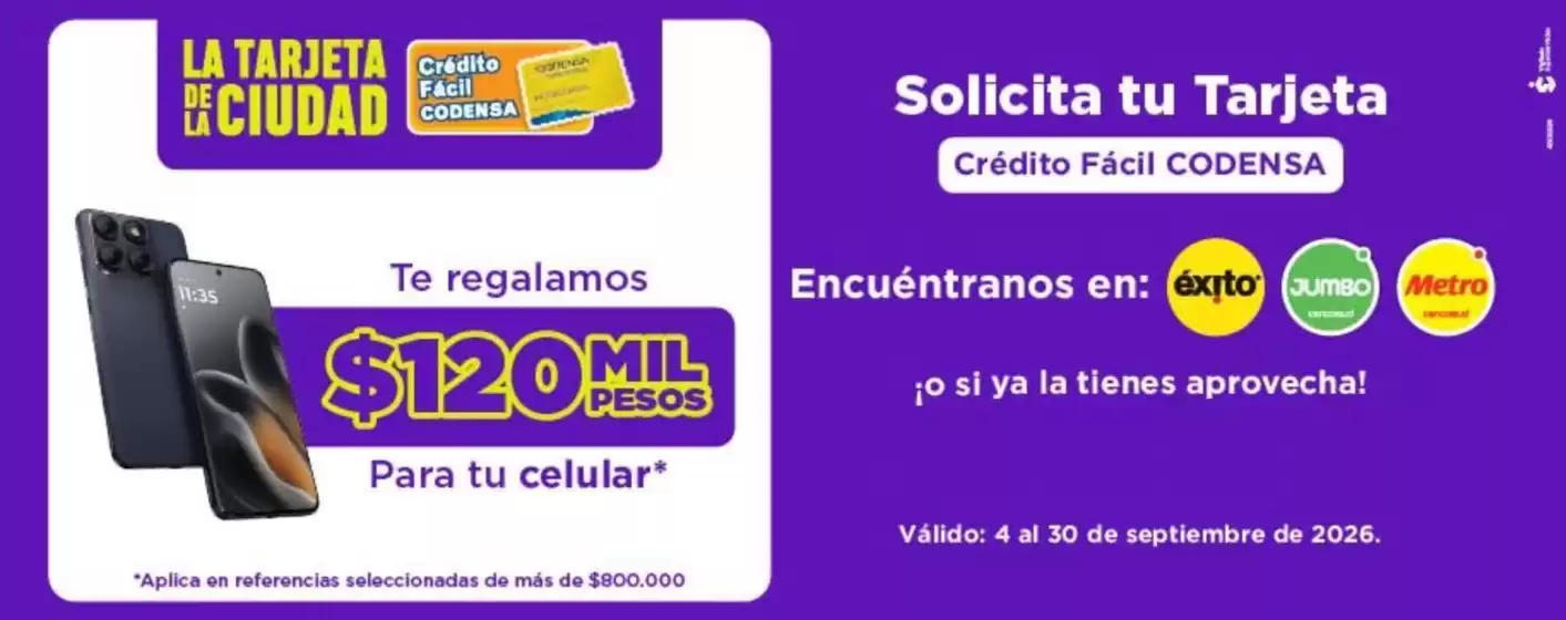 Catálogo Crédito Fácil Codensa | La Tarjeta Deciudad | 2026-09-25T00:00:00.000Z - 2026-09-30T00:00:00.000Z