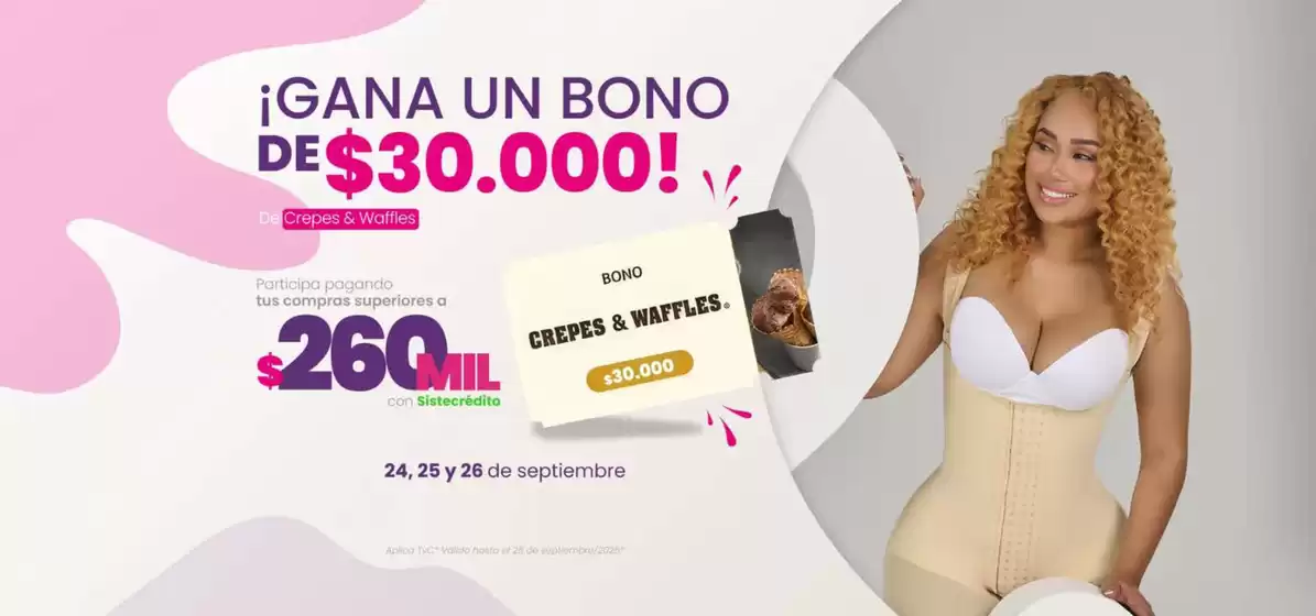 Catálogo Fajas M&D | Gana un Bong de $30.000 de Crepes & Waffles | 2026-09-25T00:00:00.000Z - 2026-09-26T00:00:00.000Z