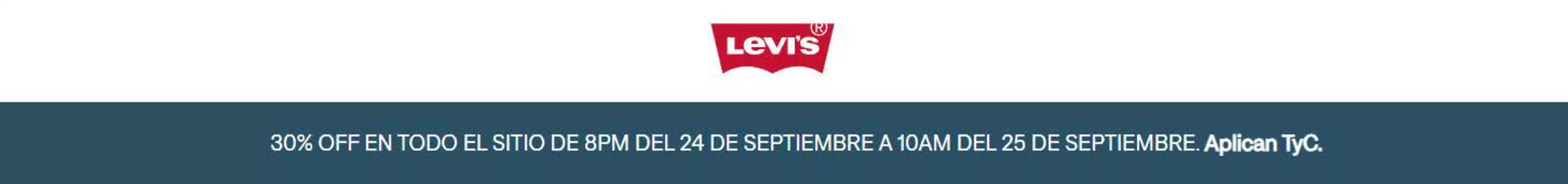 Catálogo Levi's | 30% OFF en todo el sitio | 2026-09-25T00:00:00.000Z - 2026-09-25T00:00:00.000Z