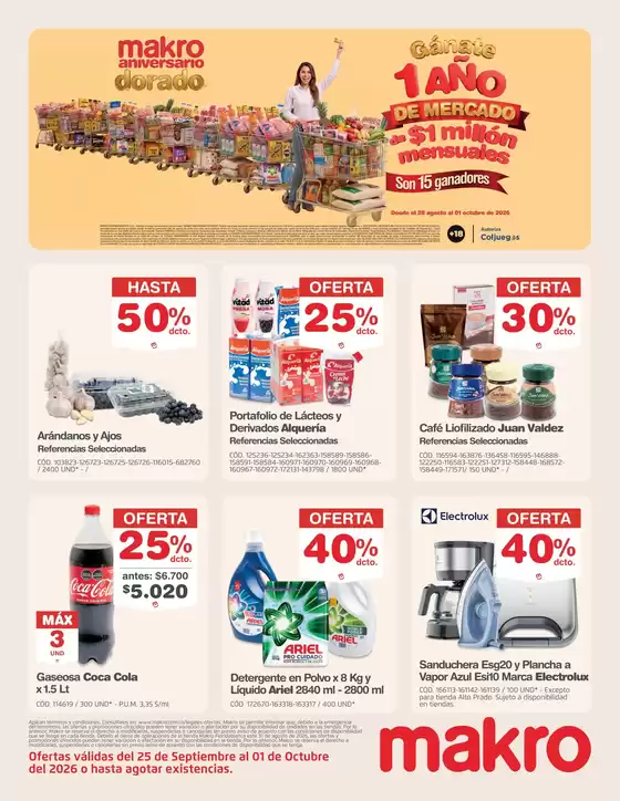 Catálogo Makro | Makro Aniversario Dorado | 2026-09-25T00:00:00.000Z - 2026-10-01T00:00:00.000Z