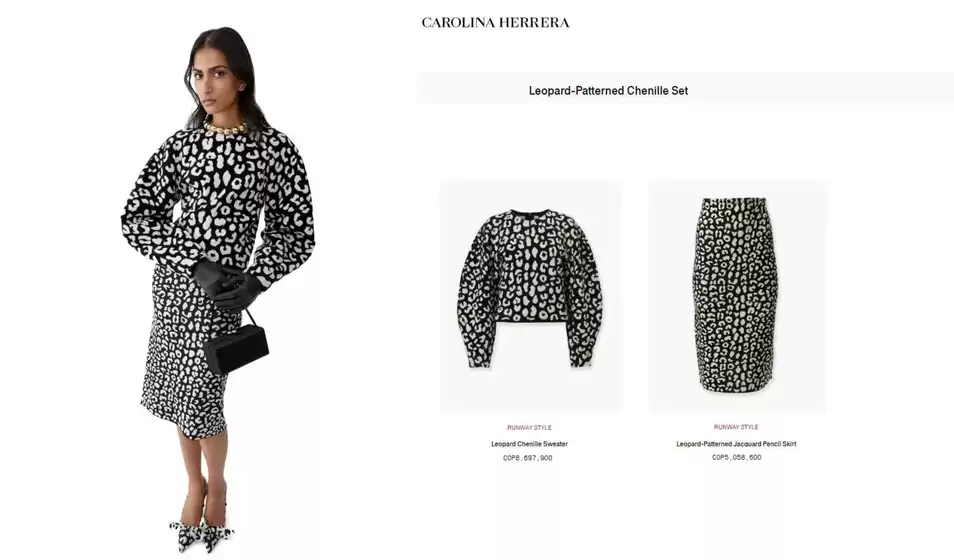 Catálogo Carolina Herrera | Leopard-Patterned Chenille Set | 2026-09-25T00:00:00.000Z - 2026-09-30T00:00:00.000Z
