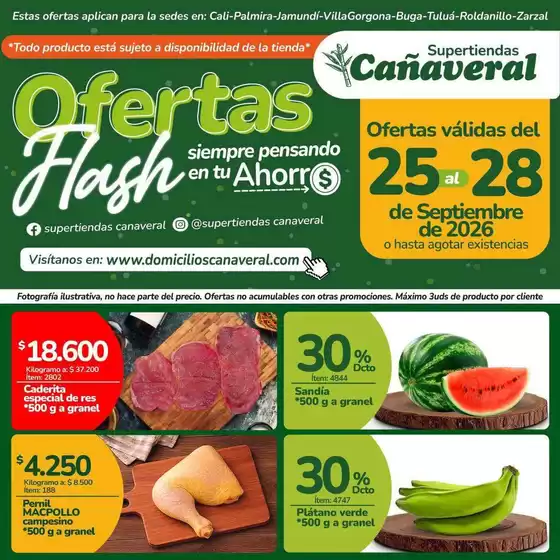 Catálogo Supertiendas Cañaveral en Bugalagrande | Ofertas Supertiendas Cañaveral | 2026-09-25T00:00:00.000Z - 2026-09-28T00:00:00.000Z