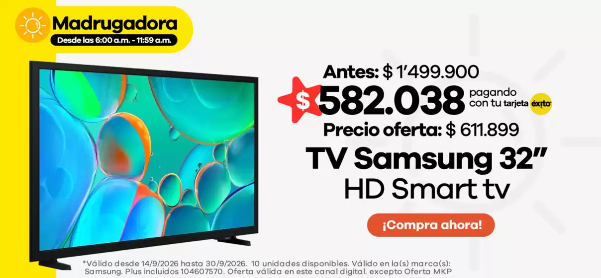 Catálogo Éxito | Ofertas y promociones actuales | 2026-09-14T00:00:00.000Z - 2026-09-30T00:00:00.000Z