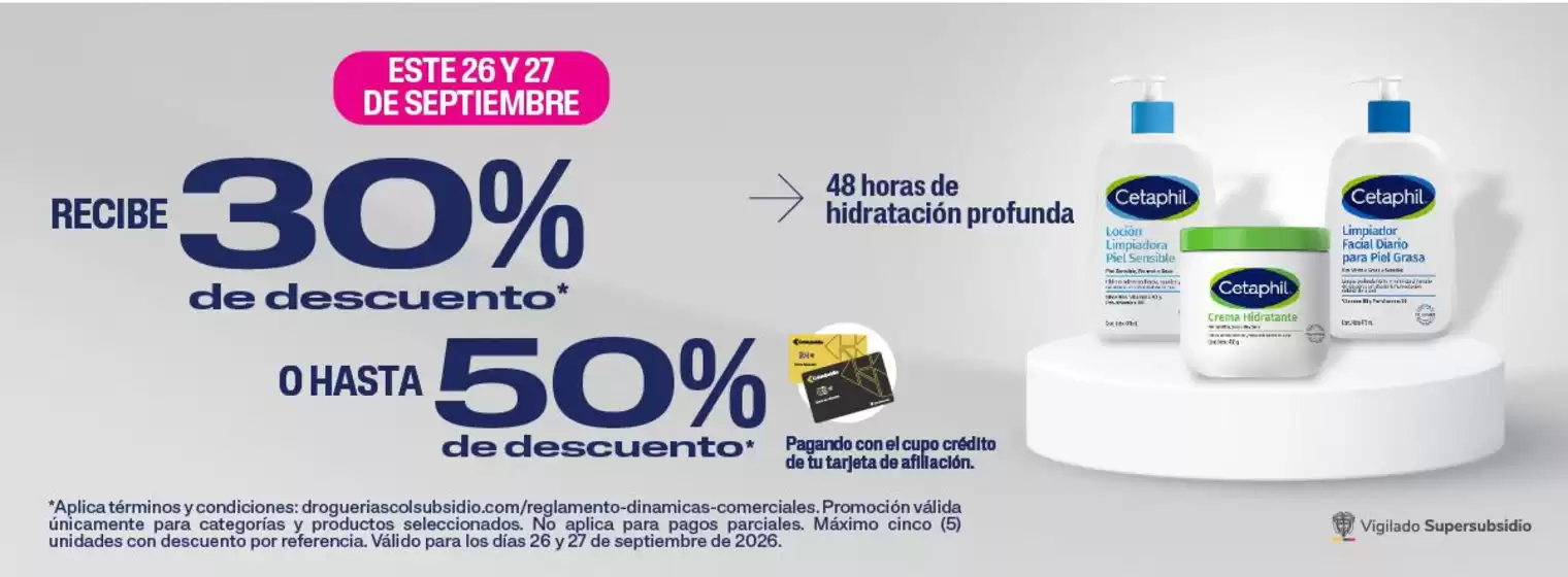 Catálogo Droguerías Colsubsidio | Promociones actuales | 2026-09-26T00:00:00.000Z - 2026-09-27T00:00:00.000Z
