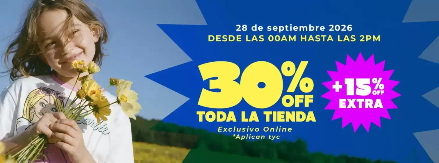 Catálogo Mickids en La Ceja | 30%OFF en toda la tienda + 15% Extra | 2026-09-28T00:00:00.000Z - 2026-09-28T00:00:00.000Z