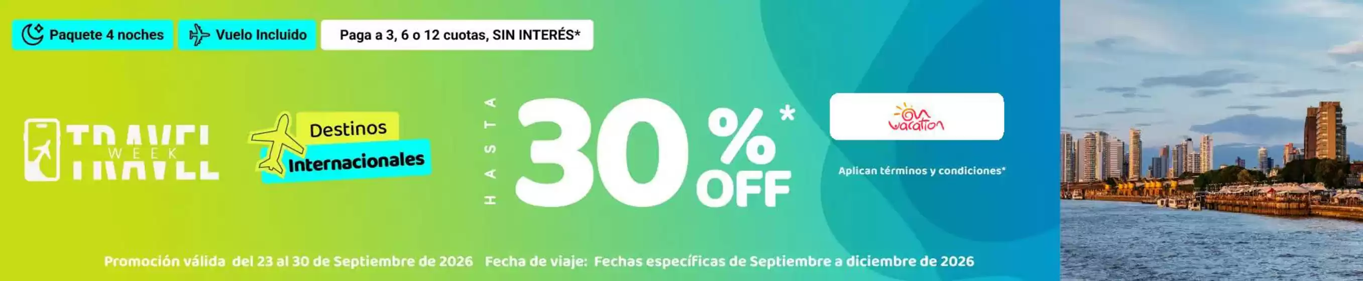 Catálogo On Vacation | Travel Week | 2026-09-29T00:00:00.000Z - 2026-09-30T00:00:00.000Z