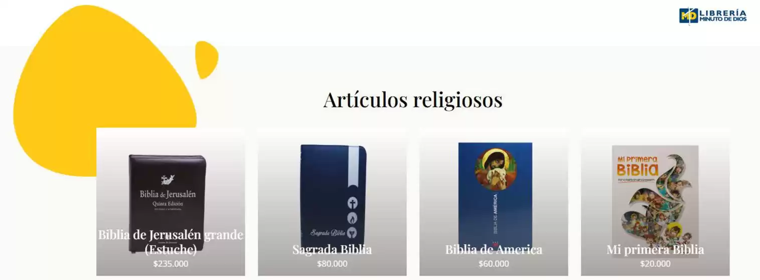 Catálogo Minuto de Dios | Precios Especiales en Artículos Religiosos | 2026-09-30T00:00:00.000Z - 2026-10-14T00:00:00.000Z
