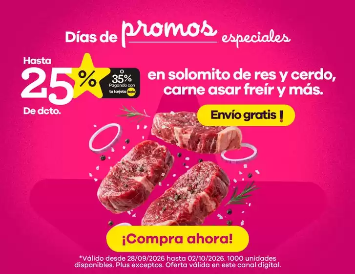 Catálogo Éxito | Excelente oferta para cazadores de gangas | 2026-09-28T00:00:00.000Z - 2026-10-02T00:00:00.000Z