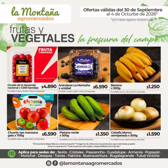Catálogo La Montaña agromercados | Aprovecha descuentos y precios especiales en una gran variedad de productos tu hogar | 2026-09-30T00:00:00.000Z - 2026-10-04T00:00:00.000Z