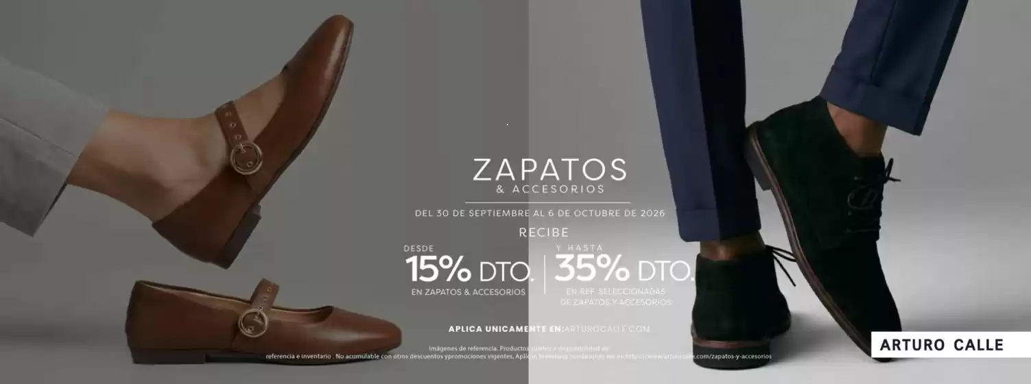Catálogo Arturo Calle | Ofertas Especiales en Zapatos & Accesorios | 2026-10-01T00:00:00.000Z - 2026-10-06T00:00:00.000Z