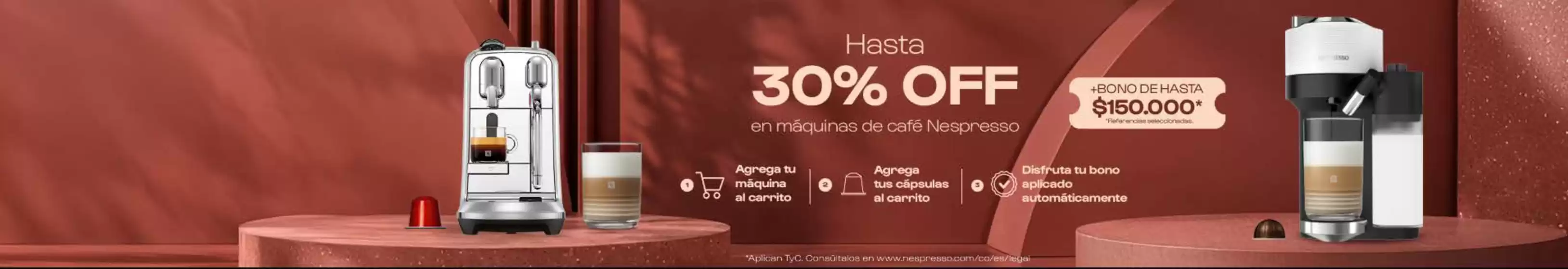 Catálogo Nespresso | Hasta 30% OFF en máquinas de café Nespresso, Obsequios gratis por tus compras de café | 2026-10-02T00:00:00.000Z - 2026-10-31T00:00:00.000Z