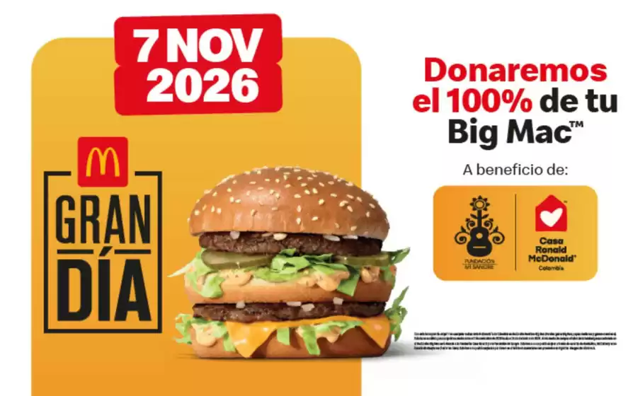 Catálogo McDonald's | Donaremos el 100% de tu Big Mac | 2026-10-02T00:00:00.000Z - 2026-11-07T00:00:00.000Z