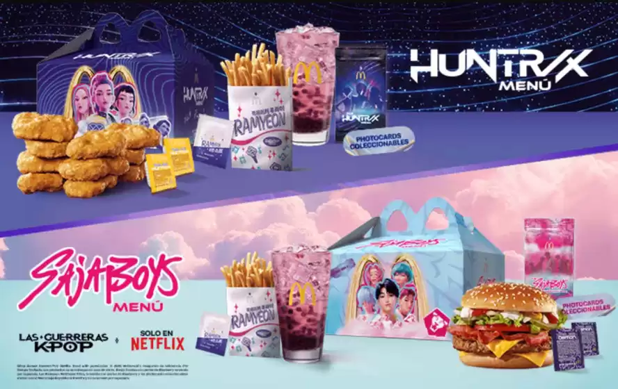 Catálogo McDonald's | Menú Huntr/x y Menú Saja Boys ya están disponibles | 2026-10-02T00:00:00.000Z - 2026-10-31T00:00:00.000Z