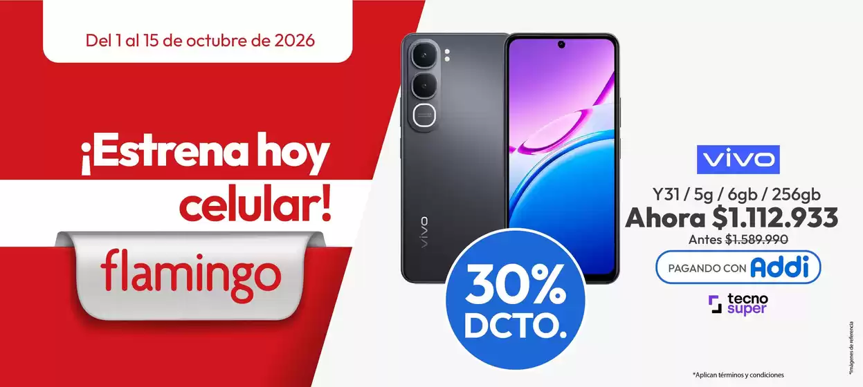 Catálogo Flamingo en La Cumbre | Gangas y ofertas actuales | 2026-10-01T00:00:00.000Z - 2026-10-15T00:00:00.000Z