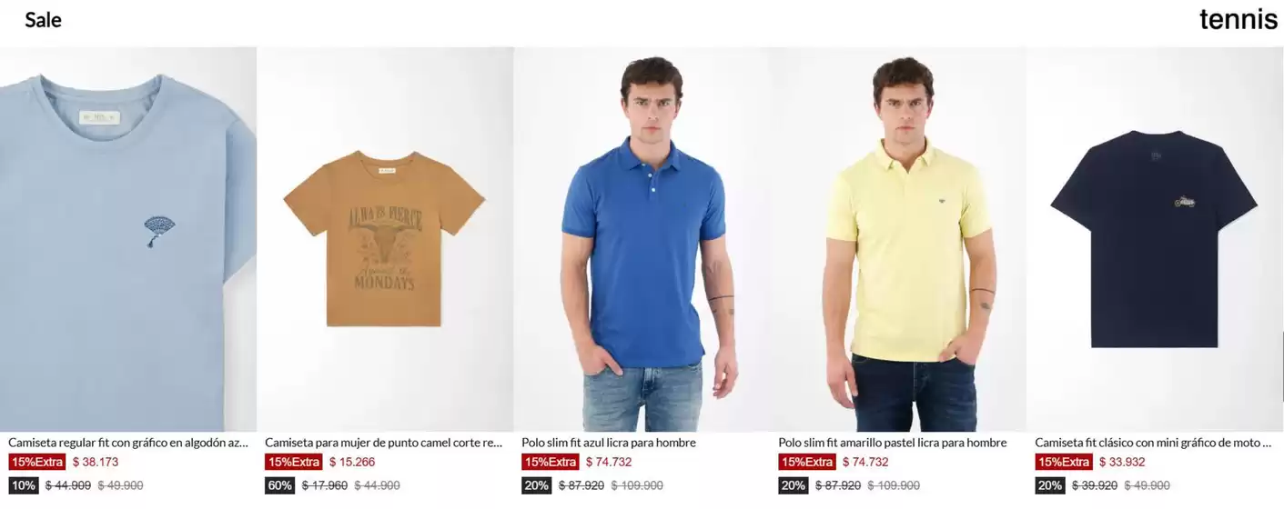 Catálogo Tennis | Sale 15% Extra | 2026-10-05T00:00:00.000Z - 2026-10-12T00:00:00.000Z