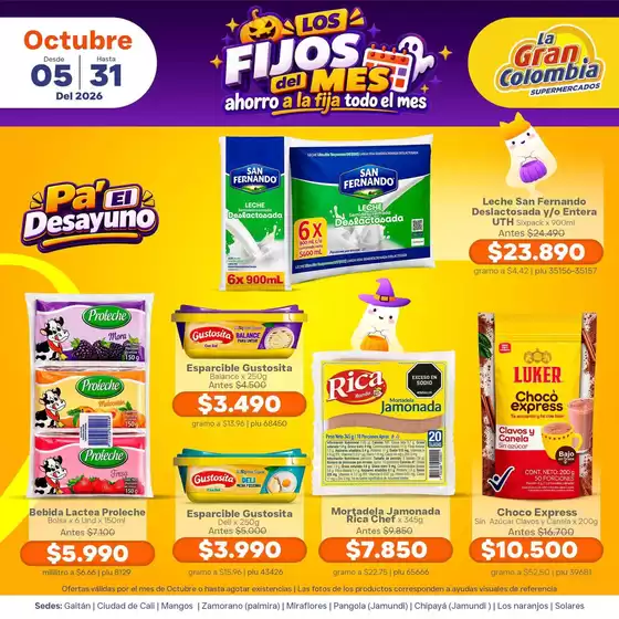Catálogo La Gran Colombia en Malambo | Gangas exclusivas | 2026-10-05T00:00:00.000Z - 2026-10-31T00:00:00.000Z