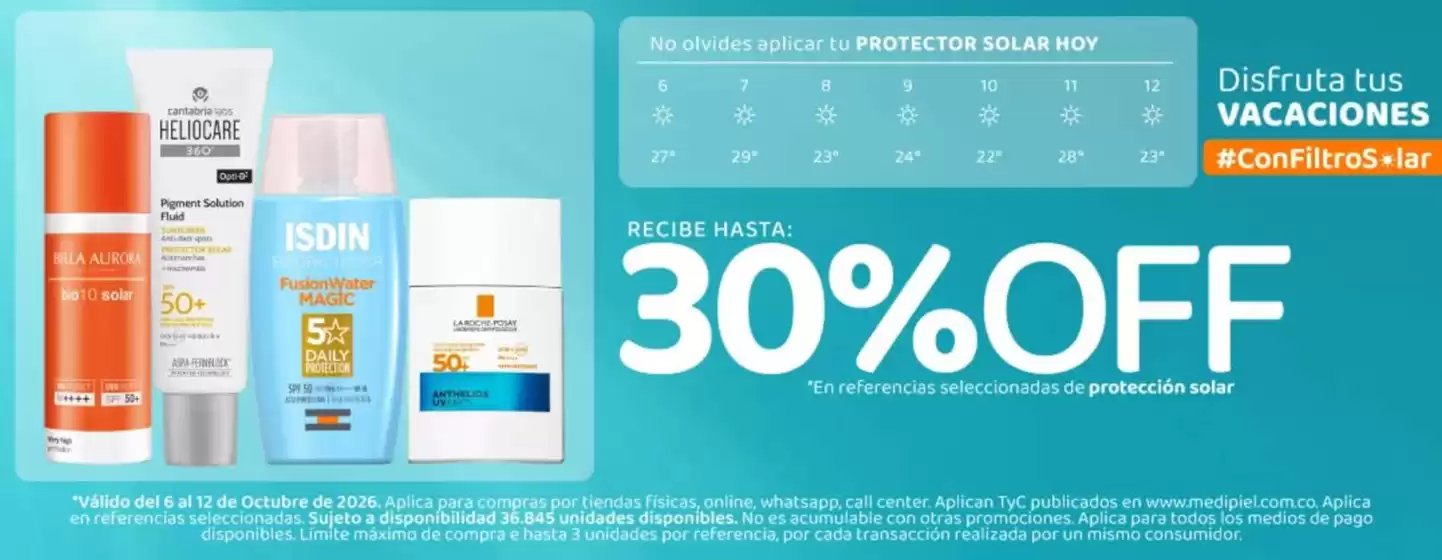 Catálogo MediPiel | Protector Solar Recibe Hasta 30% OFF | 2026-10-07T00:00:00.000Z - 2026-10-12T00:00:00.000Z
