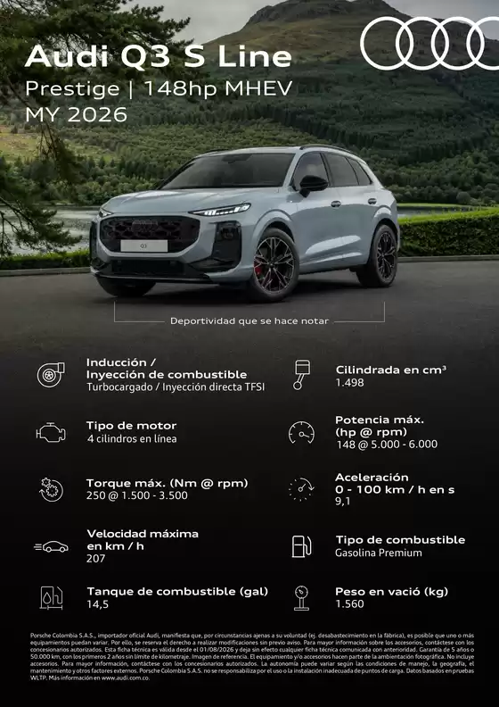 Catálogo Audi | Audi Q3 S Line Prestige MY2026 compressed | 2026-10-07T00:00:00.000Z - 2026-10-21T00:00:00.000Z