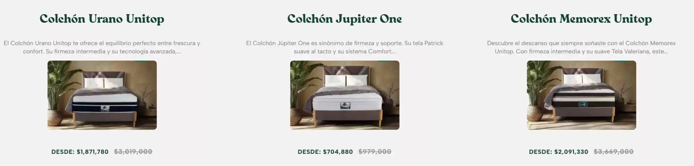Catálogo Colchones Dormiluna | Mejor precio para ti | 2026-10-07T00:00:00.000Z - 2026-10-22T00:00:00.000Z