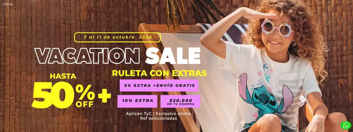 Catálogo Mickids | Vacation Sale Hasta 50% OFF | 2026-10-08T00:00:00.000Z - 2026-10-11T00:00:00.000Z